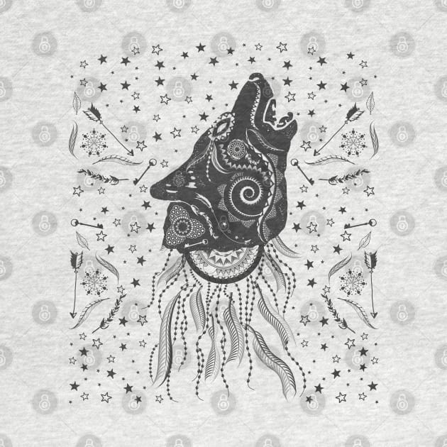 Ornate Boho Wolf by famenxt